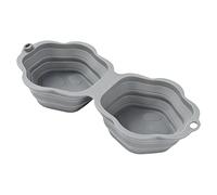 Bebedero para Perros - Plegable de Silicona con 2 Compartimentos,portátil, Suministros para Mascotas,para Razas pequeñas Medianas Grandes en hogar jardín cámping Senderismo Viajes excursiones