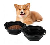 Bebedero Para Perros | Plegable Portátil De Patita Linda Para Alimentación | Bebedero y para Gatos y Cachorros - Para razas pequeñas medianas grandes en hogar jardín cámping senderismo viajes excursio