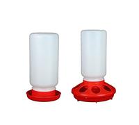 Bebedero para pollitos y bebedero automático para pequeñas aves de corral, dispensador de alimentos, plástico inofensivo de calidad alimentaria, juego de alimentos y bebederos para pollitos de bebé