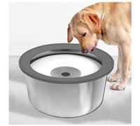 Bebedero Perro Antigoteo, 2L De Acero Inoxidable Sin Derrames No Mojada Boca Bebedero Antigoteo, Bebedero Lento Antideslizante para Mascotas Desordenados