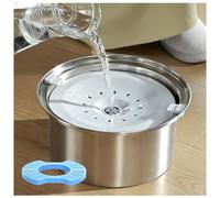 Bebedero Perro Antigoteo 3L De Acero Inoxidable Sin Derrames No Mojada Boca, Bebedero Refrescante Perro para Viajar/Hogar