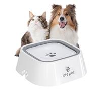 Bebedero Perro Antigoteo - Cuenco de Agua para Perros Sin Salpicaduras con Disco Flotante, Capacidad de 1l, con Base Antideslizante, Antidesbordamiento, Antiasfixia, para Perros, Gatos, Cachorros