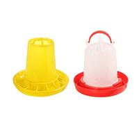 Bebedero y alimentador automático para pollitos, bebedores de agua para aves de corral, dispensadores de alimentos, 1 kg, gran capacidad de almacenamiento, comedero para pollitos y kit de riego