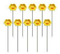 Bebederos para Abejas en jardín 10 Piezas Cuencos de Baño Cerámicos | con Estaca Forma Flor Estación Agua para Mariposas para Jardín Patio Césped Maceta Colibrí Decoración Exterior Interior