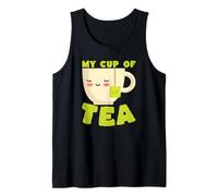 Bebedor de Tazas de té My Cup of Tea, Lindo y Kawaii Camiseta sin Mangas