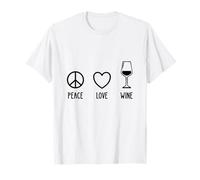 Bebedor de vino y amante del amor de la paz Camiseta