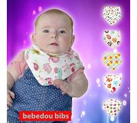 Bebedou 5 Pack niñas Super absorbente algodón pañuelo/Dribble babero para bebés y niños, diseño colorido y divertido, Baby Shower regalo, Burpy toalla y # x2022; Diseño de diseños y # x2022; Muy Buena Calidad y # x2022; agradable y Funky & # x2022; (5 unidades) Set de regalo) y # x2022; Regalo Único de bebé y # x2022; Protege contra Babas erupción & # x2022; Y Reflujo lindo y elegante y # x2022;. Alta calidad absorbente Drool baberos y # x2022; Fabricado con un 100% algodón suave