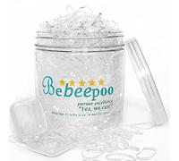 BEBEEPOO - 2000 bandas elásticas transparentes para el cabello, mini bandas elásticas transparentes para el cabello con caja pequeña, lazos suaves para el cabello para niñas y mujeres