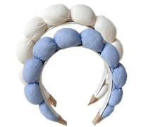 BEBEEPOO Diadema de maquillaje, diadema de spa para lavarse la cara, paquete de 6 diademas y pulseras para el cuidado de la piel, diademas de tela de rizo de esponja, diadema para lavar la cara,