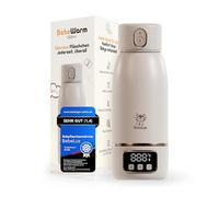 BEBELUX® Calentador de biberones | Carga rápida USB-C de 36 W | Sin BPA | Control de temperatura perfecto | Sin gérmenes y a prueba de fugas | (Beige)