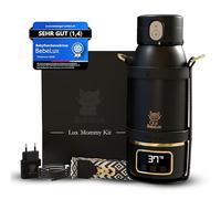 BEBELUX Mommy Kit nwärmer - Calentador eléctrico de leche para bebés para viajes, carga rápida USB-C de 36 W, sin BPA, perfecto control de temperatura, sin gérmenes y a prueba de fugas, batería de