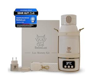BEBELUX V2 Lux Mommy Kit Calentador de biberones - La mejor caja de regalo para ti y tus seres queridos | Perfectamente templado en 2 minutos | 15 botellas por carga | Sin BPA y esterilización hasta