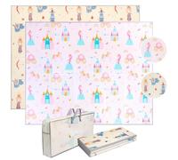 BebeLúz - Alfombra Bebé Acolchada Plegable Reversible 180x150x1cm | Espuma XPE No Tóxica, Impermeable y Antideslizante | Colchoneta Bebé Suelo con Bordes Reforzados y Bolsa de Transporte