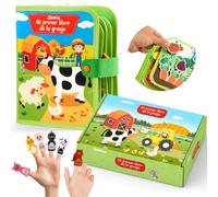 BebeLúz Libro Montessori 1 Año en ESPAÑOL - Busy Board 20 En 1, Busy Book Animales Granja, Regalos Originales Bebe 1 año, Juguetes Montessori , Libro Interactivo 1 2 3 4 Años