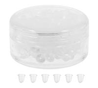 BEBEMOKO 100 Cierres de Seguridad Transparentes para Pendientes de Botón Topes de Silicona Suaves y Compactos para Pendientes Tapones Pequeños para Joyería Accesorios Versátiles para