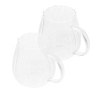 BEBEMOKO 2Piezas Jarra de Leche de Vidrio Mango Elegante Dispensador para Café y Casa como para Inauguración de Casa