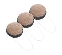 BEBEMOKO 3 Piezas Esponja Doble Cara Bambú y Cáscara de Nuez Limpiador Profundo Reutilizable para Rostro y Cuerpo Removedor de Maquillaje Natural