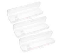 BEBEMOKO 3piezas Contenedores De Almacenamiento Transparentes para Cepillos De Dientes Pasta De Dientes y Peines para Viajes y Uso Diario