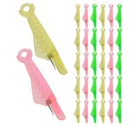 BEBEMOKO 45 Piezas Enhebrador Esfuerzo Pez de Plástico Agujas de Tipo Portátil Inserción de Hilo sin Cosser para Bordado y Máquina de Coser Manual