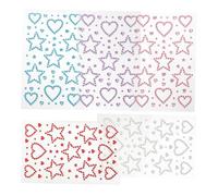 BEBEMOKO 5 Hojas Pegatinas Autoadhesivas de Gemas para Cara y Cabello con Diseño de Estrellas y Corazones Resistentes al Sudor Adhesión Duradera para Maquillaje y Festivales