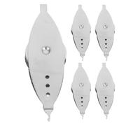 BEBEMOKO 5 Unidades Herramienta Artesanal de Metal para Hacer Encajes Bobina de Hierro Niquelado, Color Plata, para Proyectos Vintage y Gestión Estable del Hilo