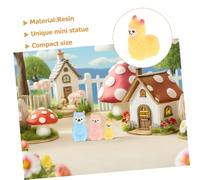 BEBEMOKO 6 Piezas Miniatura de Alpacas Resina Figuras Decorativas Pequeñas para Macetas y Micro Adornos para Oficina Estantería y Jardín Interior