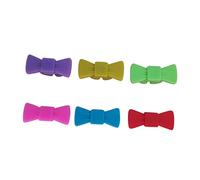 BEBEMOKO 6piezas Marcadores De Silicona Para Copas De Vino Forma De Lazo Colores Resistentes Al Calor y Antideslizantes Para Identificar y Decorar Vasos Fiestas y Celebraciones