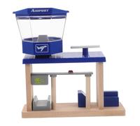 BEBEMOKO Accesorios de Aeropuerto de Madera para Juguete Interactivo de Estación de Seguimiento Habilidades y Pensamiento Lógico Diseño Seguro y Creativo