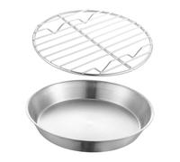 BEBEMOKO Bandeja y Rejilla para Horno Inoxidable Diseño de Separa Aceite y Agua para Cocción Saludable Resistente y Versátil para Hornear y Asar Alimentos