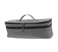 BEBEMOKO Bolsa de Viaje Doble para Herramientas de Peinado Gran Capacidad para Secador y Rizador Diseño Minimalista Gris Organizador Portátil Resistente y Fácil de Abrir