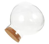 BEBEMOKO Botella Ecológica De Vidrio para Micropaisaje Corcho, Contenedor Decorativo Redondo 10x11 Cm, Terrario DIY para Plantas De Musgo, Jardinería Interior y Decoración Hogar