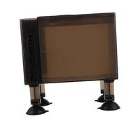 BEBEMOKO Caja Protectora para Bomba De Agua Resistente Al Desgaste con Filtro Contenedor De Bomba Doméstica y Exterior Modelo Grande Negro Marrón con Diseño De Algodón Filtrante y Soporte