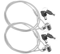 BEBEMOKO Candado de Cable Antirrobo para Portátil 2 Juegos sin Llave Cable de Seguridad 1,2 M para Dispositivos Digitales y Portátiles