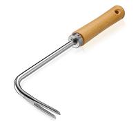 BEBEMOKO Herramienta Manual para Deshierbe con Mango de Madera Extractor Portátil de Malezas de Hierro para Jardín Eficaz para Trasplante y Aflojar Suelo