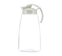 BEBEMOKO Jarra de Bebidas Grande Capacidad Resistente al Calor y Frío Jarra Plástica para Agua Fría y Té Tetera para Uso Doméstico Color Verde Tapa Ajustada