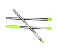 BEBEMOKO Juego De Reemplazo De Palo De Fregona De Tres Secciones, Varilla De Acero Inoxidable Rosca, Poste De Extensión Verde, Accesorio Para Limpieza Doméstica