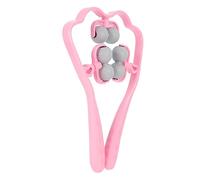 BEBEMOKO Masajeador De Cuello Manual De Seis Bolas Rosa, Masaje Portátil Para Hombros y Cuello, Herramienta Multifuncional Para Alivio Muscular En Casa, Uso Terapéutico y Relajación Diaria