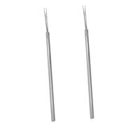 BEBEMOKO Palillos de Acero Inoxidable para Oídos 2 Piezas Juego Portátil Removedor de Cerumen Diseño Antideslizante Limpieza Eficaz Cuidado Personal Uso Doméstico Adultos