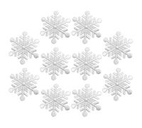 BEBEMOKO Parches Bordados de Copo de Nieve para Coser en Ropa, 10 Unidades Adhesivo Térmico, Decorativos para Chaquetas, Pantalones y Manualidades de Bricolaje, Parches para Reparación