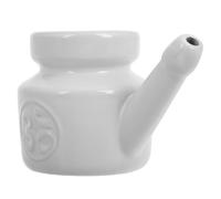 BEBEMOKO Recipiente Cerámico para Lavado Nasal 350 Ml Limpiador de Senos Paranasales para Adultos Botella de Enjuague Nasal para Yoga sin Irritación Uso Doméstico