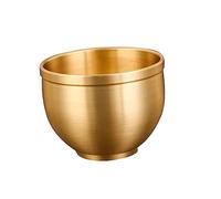 BEBEMOKO Taza de de Latón Retro Taza Decorativa Circular Recipiente de Vintage para Hogar para Celebraciones Diseño Clásico de Limpiar