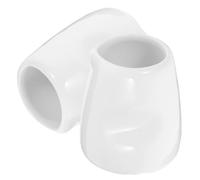 BEBEMOKO Tazas de Cerámica Mini para Salsa y Crema, Blancas, 2 Piezas, Jarra Pequeña para Leche y Café, Aptas para Hogar y Servicio de Catering, Versátiles para Condimentar y Servir en Reuniones