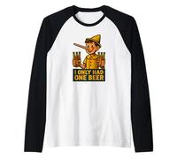 Beber Cerveza Borracha Fiesta Divertida mentiroso Octoberfest Oktoberfest Camiseta Manga Raglan