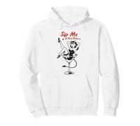 Beber cóctel Sip Me If You Dare Retro Devil Pinup Sudadera con Capucha