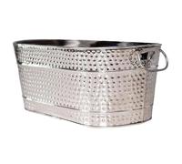 Beber cubos para fiestas, bañera de metal de 15qt, bañera galvanizada cubo de hielo cubas de bebida de metal grandes para fiestas bañera de cerveza con manijas de transporte para cócteles de champán
