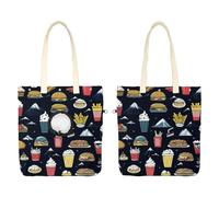 Beber Ice Cream Gamburger Hot Dog pita t (1) Bolsa de transporte para mascotas, bolsa de hombro de lona, transportador de perro, bolsa portátil para gatos pequeños