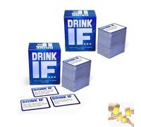 Beber si Siempre Hay una razón para hidratar el Juego de Cartas, Tarjetas multijugador para la Noche de insomnio, Juegos Divertidos para Beber para Adultos: 300 Cartas avanzadas (2pcs)