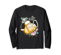Beber té Divertido Bebedor de té Amante del té Hora del té Manga Larga