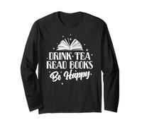 Beber té Leer Libros Sé Feliz Leer Manga Larga