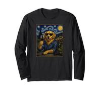 Beber Vino Golden Retriever Art I Love Mom Dog Manga Larga